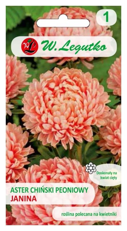 Aster chiński peoniowy Janina łososiowy 0,5g Legutko