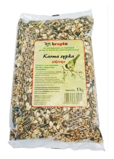 Pokarm zimowy sypki Sikorka 1 kg Brapta