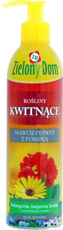 Nawóz z pompką dla roślin kwitnących 300ml Zielony Dom 