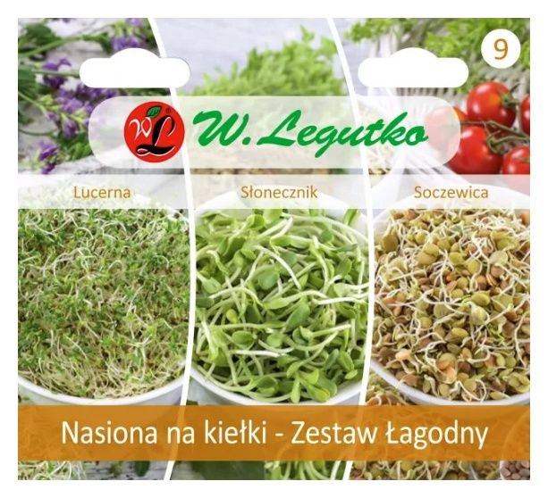 Kolekcja na kiełki zestaw łagodny - mieszanka odmian Legutko