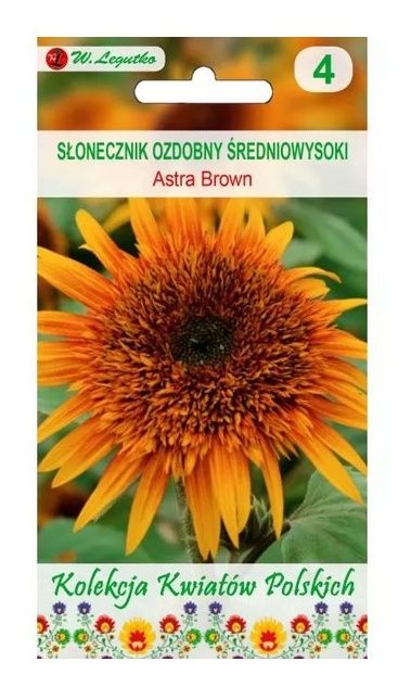 Kwiaty Polskie -Słonecznik ozdobny Astra Brown 1g Legutko