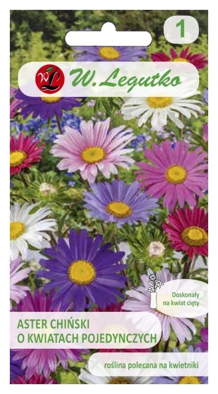 Aster chiński Madeleine mix 1g Legutko
