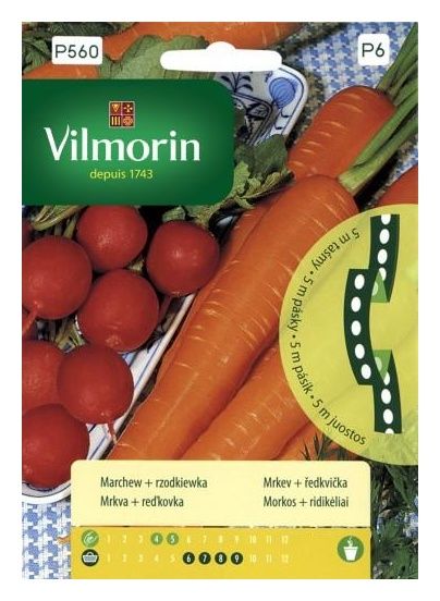 Marchew + rzodkiewka nasiona na taśmie 5m Vilmorin