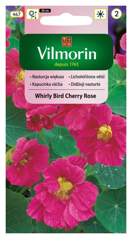 Nasturcja większa Whirly Bird Cherry Rose 3g Vilmorin