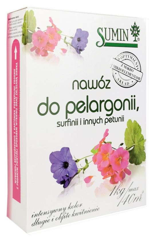 Nawóz do pelargonii, surfinii i innych petunii 1kg Sumin