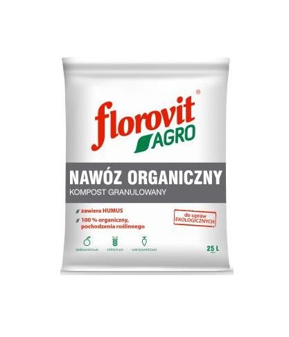 Nawóz organiczny kompost granulowany 25L Florovit Agro