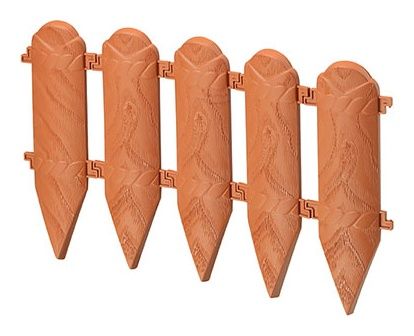 Płotek ogrodowy drewnopodobny 2,0 m terakota Form-Plastic