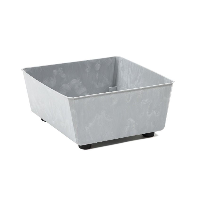 Skrzynka Saga Recycled Efekt Betonu kwadratowa Lamela szary beton