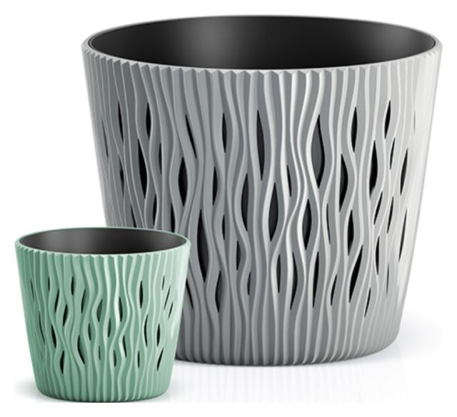 Doniczka Sandy Round fi 225mm h 192mm mocca Proserplast DSR220