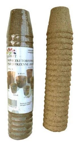 Torfowe doniczki okrągłe 11x10cm 22 sztuki