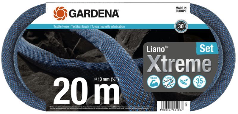 Wąż tekstylny Liano Xtreme 20 m – zestaw 18470-20 Gardena