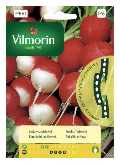 Zestaw nasion rzodkiewek na taśmie 5m Vilmorin