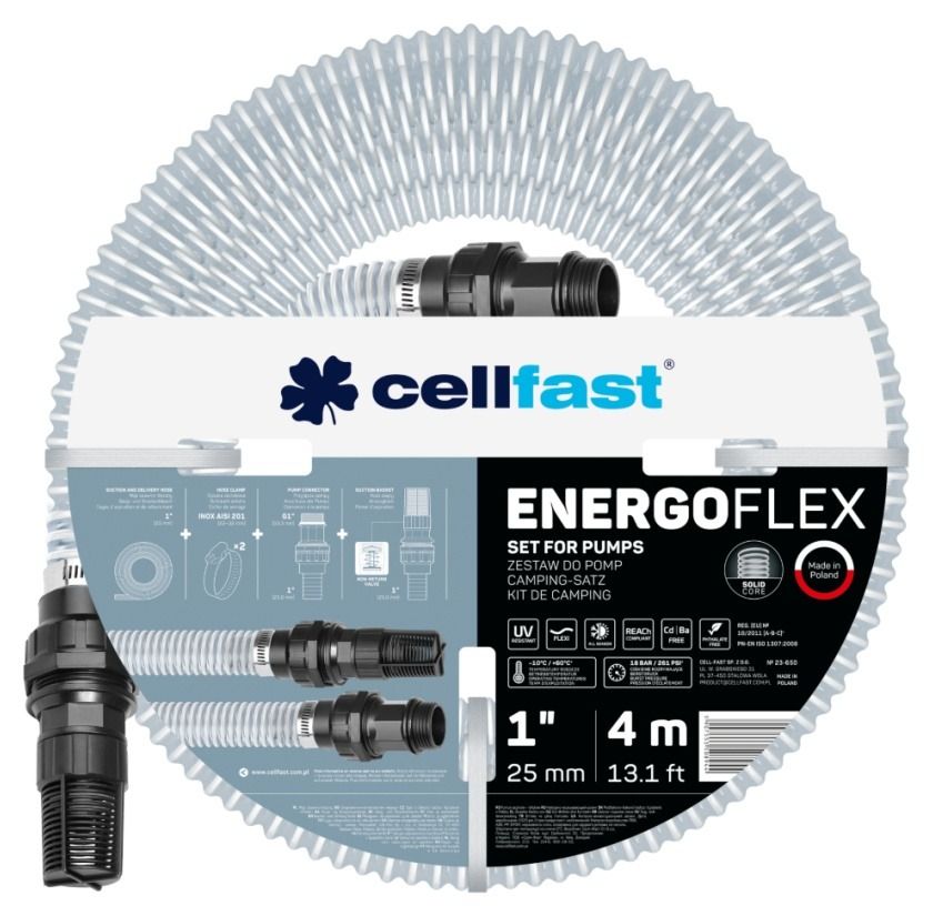 Zestaw wąż + armatura 1" Cellfast4m