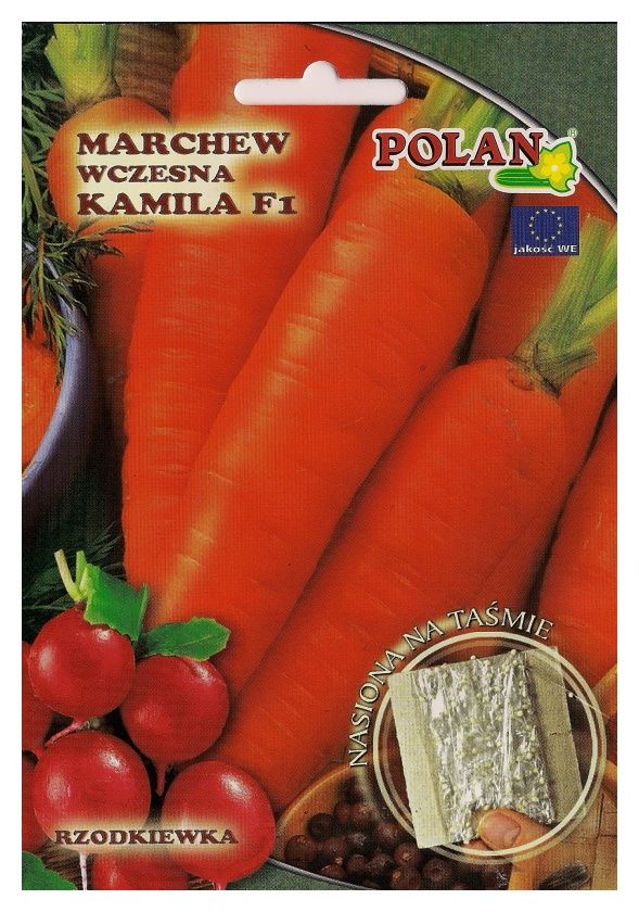 Marchew Kamila F1 + Rzodkiewka taśma 6m Polan 