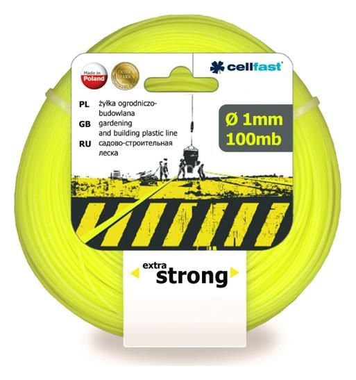 Żyłka ogrodniczo-budowlana 1,0mm x 100mb CELLFAST 36-001