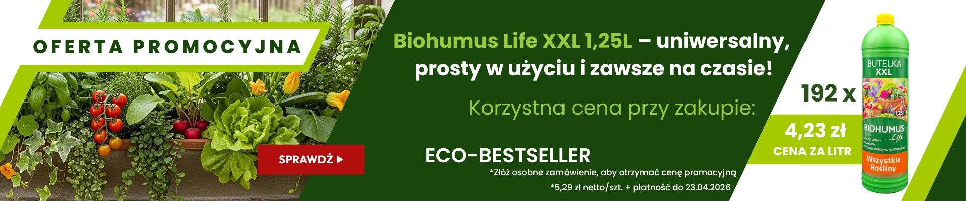 EKODARPOL - BIOHUMUS LIFE UNIWERSALNY 1,25L B2B WIALAN EKODARPOL - BIOHUMUS LIFE UNIWERSALNY 1,25L B2B WIALAN - Grafika
