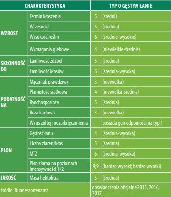 Jęczmień hybrydowy SY Galileoo Hyvido - cechy