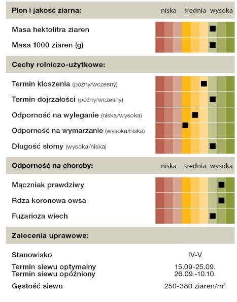 Cechy odmiany owsa ozimego Snowbird KWS
